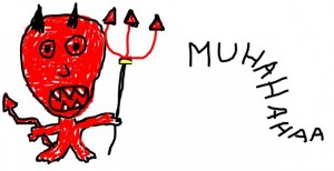 devil drawing